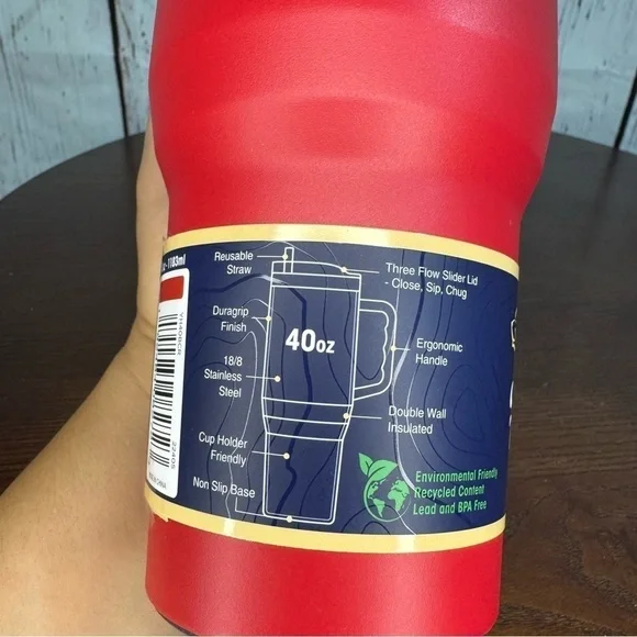 Buc-Ee’s 40 oz water jug tumbler with reusable straw by Yukon Outfitters. New - Picture 4 of 11